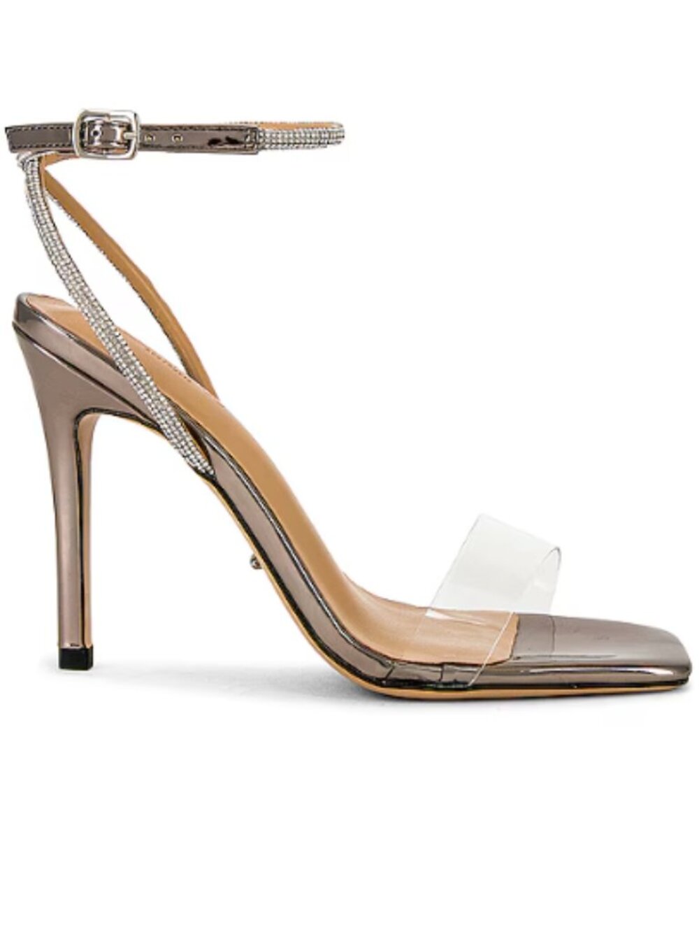 Tony Bianco x REVOLVE Fran Gunmetal Clear Crystal Heels Size 5.5